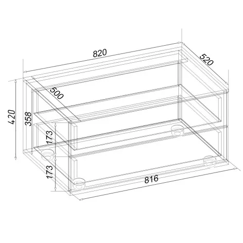 Тумба у вітальню Hugo H-7, Венге Магія, 820/520/420