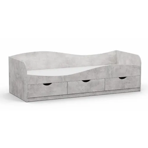 Кровать односпальная L-9, Бетон, 2030х834х656