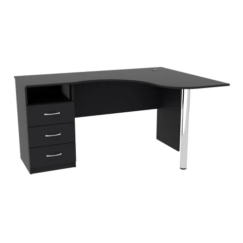 Стол угловой с ящиками ОСК-4, Антрацит, 1500/1100/760