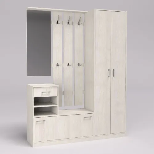 Прихожая Соло-3, Дуб Шамони Светлый, 1600/400/2100