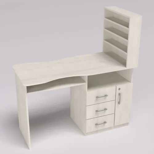 Стол маникюрный СМ-1, Дуб Шамоны Светлый, 1230/550/1264