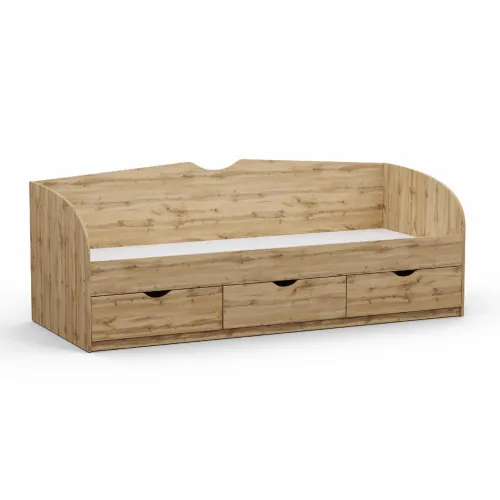 Кровать односпальная L-8, Дуб Аппалачи, 2030х834х766