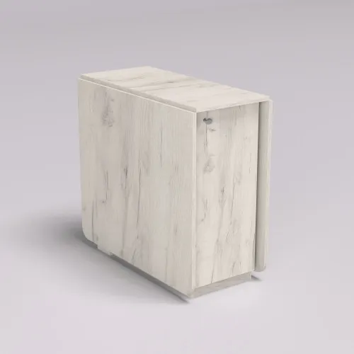 Стіл-тумба №5 Комбі, Дуб Крафт Білий, 380х800х750