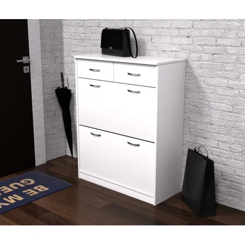 Тумба для обуви №2, Белый, 800/350/1010