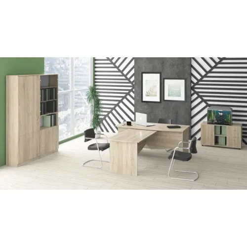 Стіл для переговорів Лідер, Дуб Сонома, 1800/2220/760