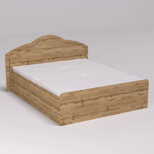 Кровать Диана двуспальная с 2-мя ящиками, Дуб Аппалачи, 2048х1410х1030