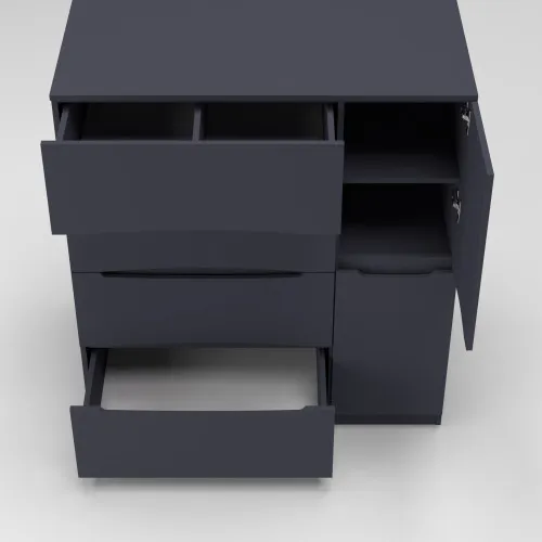 Комод Дельта №2, Антрацит, 1090/610/1200