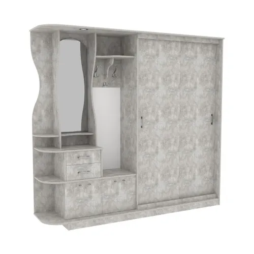 Прихожая Люкс-купе LUX, Бетон, 2200/400/2100