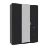 Шкаф Кристалл 2, Антрацит, 1500х520х2100