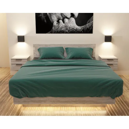 Кровать Кристалл №2 двуспальная, Самоа Дымчатый, 2035х1632х850