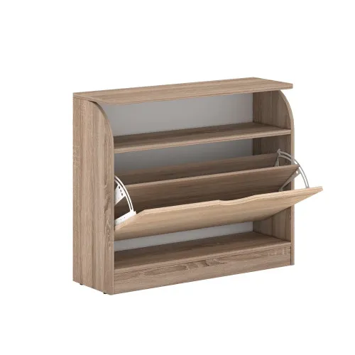 Тумба для обуви №3, Дуб Сонома Трюфель/Дуб Сонома, 800/250/650