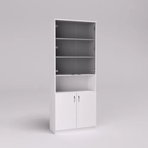 Шкаф офисный ОШС-2, Белый, 800/340/2100