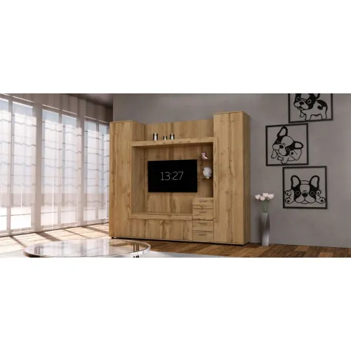 Стенка в гостиную под ТВ Exo-1, Дуб Аппалачи, 2160х420х1850