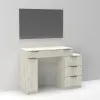 Стол туалетный Трюмо Кристалл, Дуб Крафт Белый, 1200/452/847