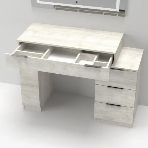 Стол туалетный Трюмо Кристалл, Дуб Шамони Светлый, 1200/452/847