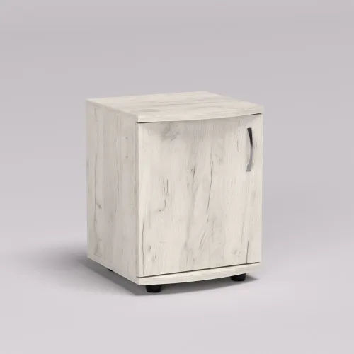 Тумба прикроватная V-3, Дуб Крафт Белый, 350/350/450