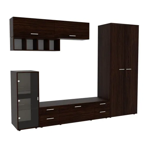 Стенка в гостиную Hugo-1, Венге Магия, 2860х520х2120