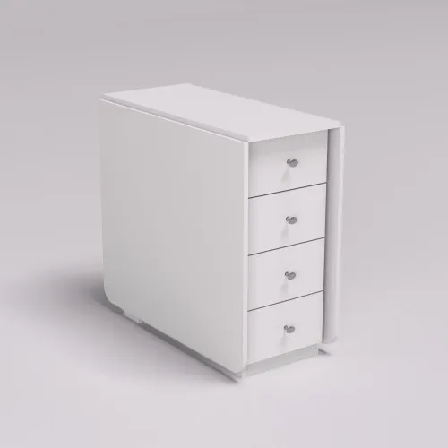 Стіл-тумба №5 Комбі, Білий, 380х800х750