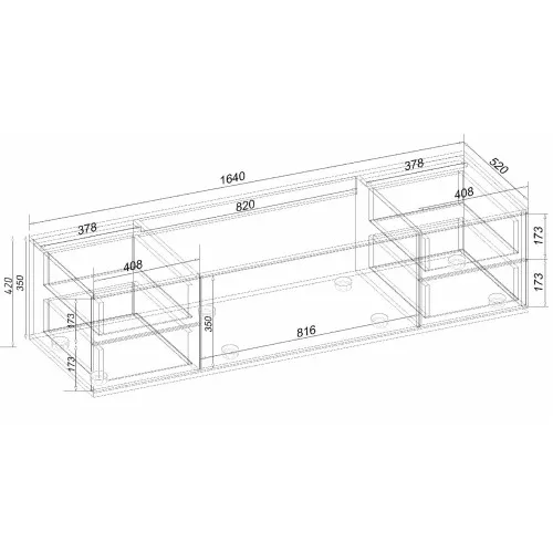 Тумба у вітальню Hugo H-6, Дуб Конкордія, 1640/520/420