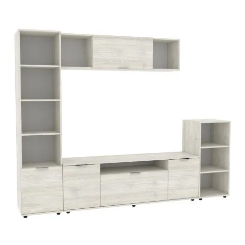 Стенка в гостиную Ketrin-4, Дуб Шамони Светлый, 2440х425х1880