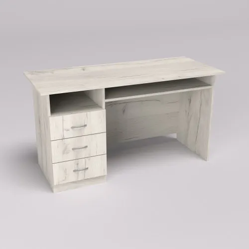 Стол офисный ОСП-3, Дуб Крафт Белый, 1400/600/760