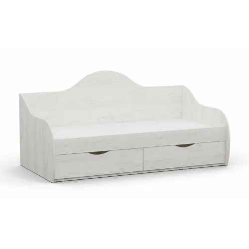 Кровать односпальная L-4, Дуб Крафт Белый, 1932х1000х954