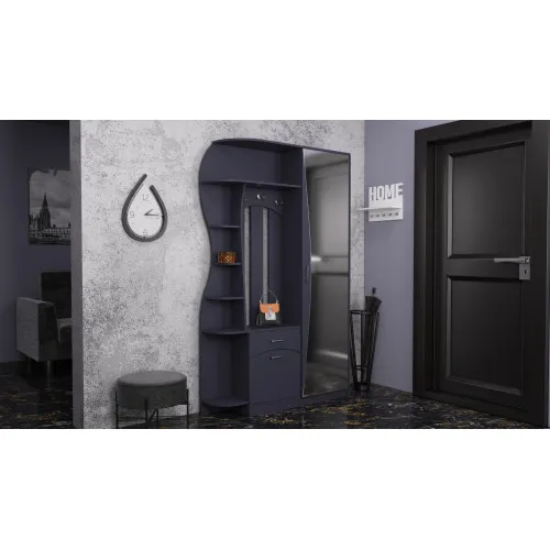 Прихожая Соло-9, Антрацит, 1300/400/2100