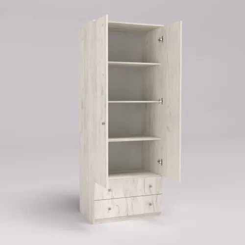 Шкаф Favorit F-10, Дуб Крафт Белый, 800х530х2100