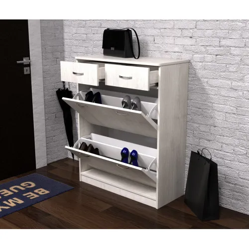 Тумба для обуви №2, Дуб Шамони Светлый, 800/350/1010