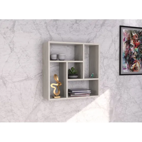 Полка навесная П-3, Дуб Крафт Белый, 610/230/610