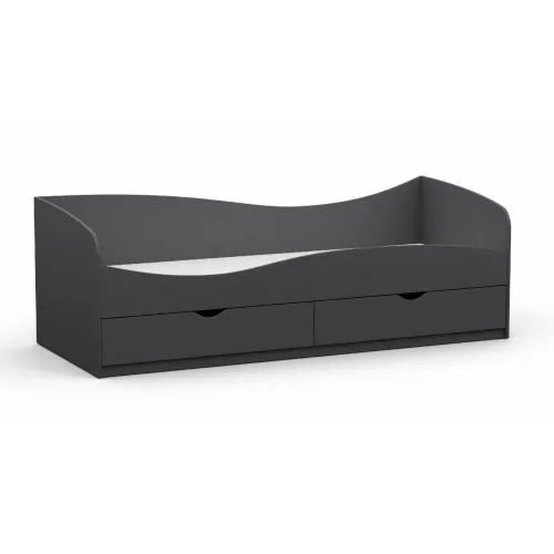 Кровать односпальная L-7, Антрацит, 2030х834х680