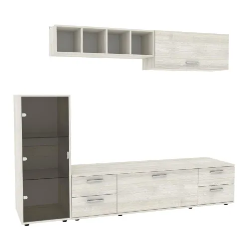 Стенка в гостиную Hugo-3, Дуб Шамони Светлый, 2060х520х1700