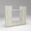 Стенка в гостиную под ТВ Эхо-4, Дуб Крафт Белый, 2080х420х1850