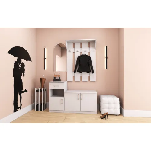 Прихожая Алиса, Белый, 1200/400/1880