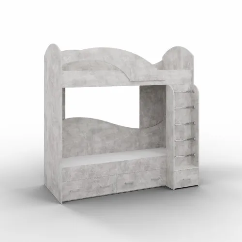 Ліжко двоповерхове, Бетон, 2040х1000х2000