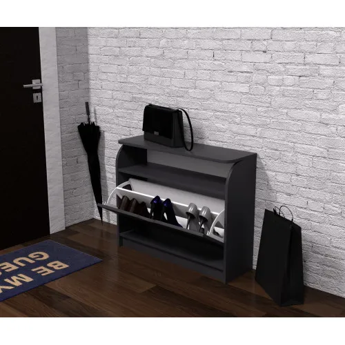 Тумба для обуви №3, Антрацит, 800/250/650