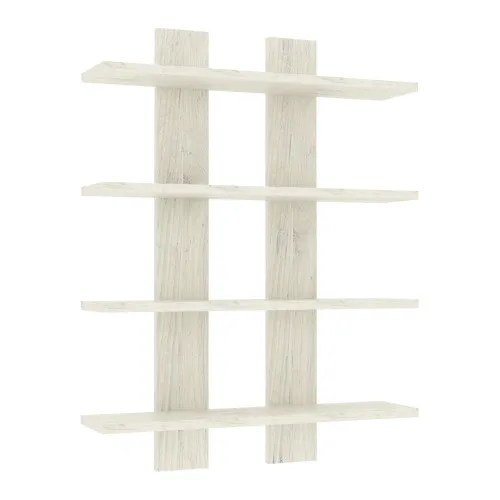 Полка навесная П-4, Дуб Крафт Белый, 600/120/800