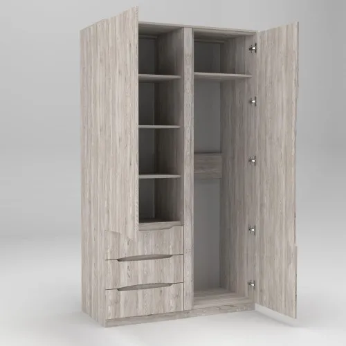 Шкаф Дельта 1, Самоа Дымчатый, 1200х550х2100