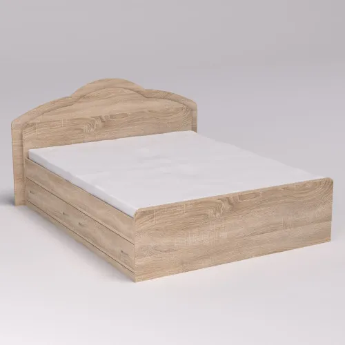 Кровать Диана двуспальная с 2-мя ящиками, Дуб Сонома, 2048х1610х1030