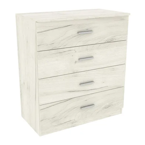 Комод Сабрина №1, Дуб Крафт Белый, 900/500/1000