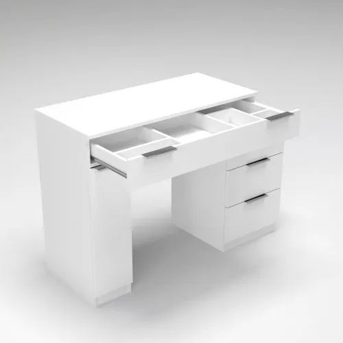 Стол туалетный Трюмо Кристалл, Белый, 1200/452/847