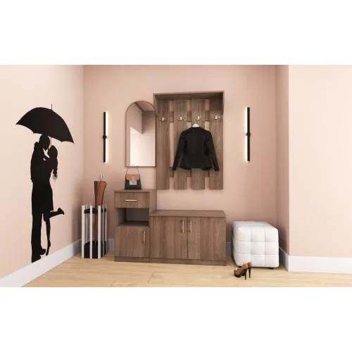 Прихожая Алиса, Дуб Шамони Темный, 1000/400/1880