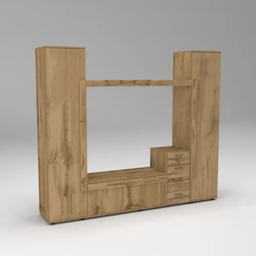 Стенка в гостиную под ТВ Эхо-2, Дуб Аппалачи, 2160х420х1850