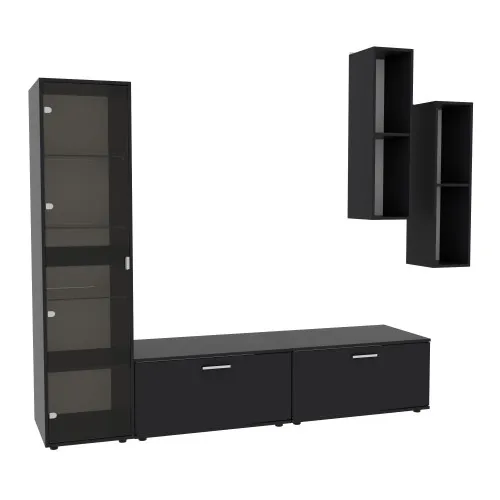 Стенка в гостиную Hugo-2, Антрацит, 2060х520х1700