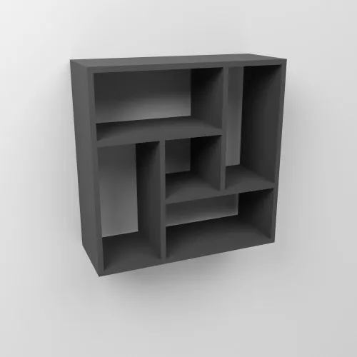 Полка навесная П-3, Антрацит, 610/230/610