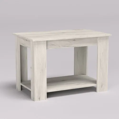 Стіл журнальний Квант-2, Дуб Крафт Білий, 800/500/550