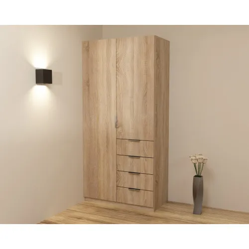 Шкаф Кристалл 1, Дуб Сонома, 1000х520х2100