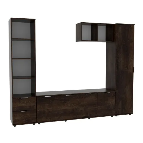 Стенка в гостиную Ketrin-2, Дуб Конкордия, 2440х425х1880