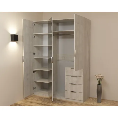 Шкаф Кристалл 2, Дуб Шамони Светлый, 1500х520х2100