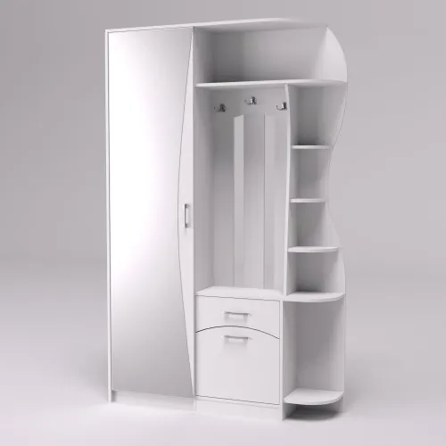 Прихожая Соло-9, Белый, 1300/400/2100